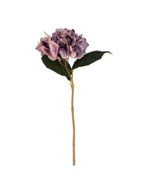 Lavender Purple Hydrangea Artificial Flower Stem Large Bloom 18 Inch